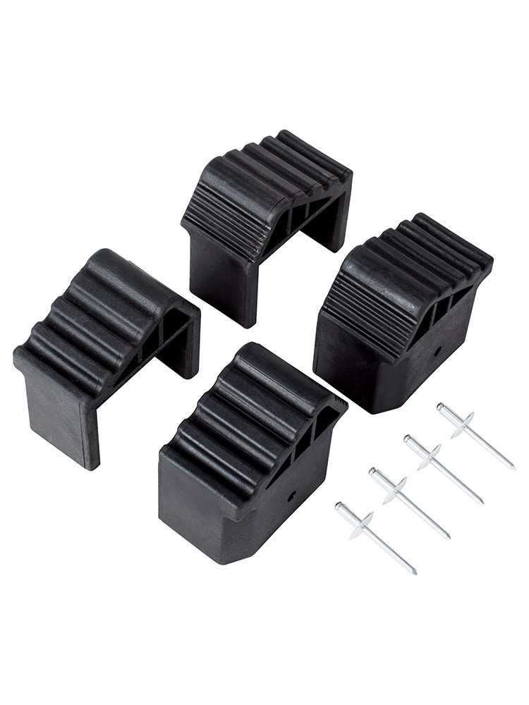 Hailo Fuß-Set (4 Stück), Farbe: schwarz