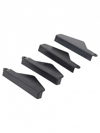 Hailo Set Scharnierstufenabdeckung (4 Stück), Farbe: schwarz 9922001