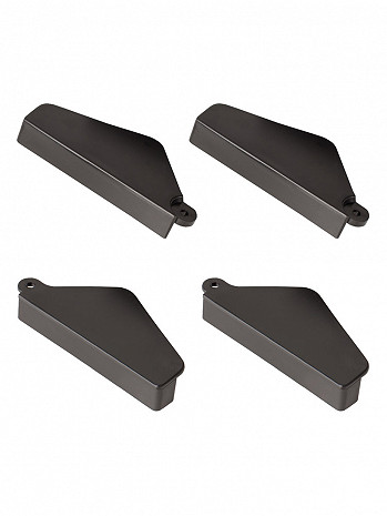 Hailo Set Scharnierstufenabdeckung (4 Stück), Farbe: schwarz 9924001