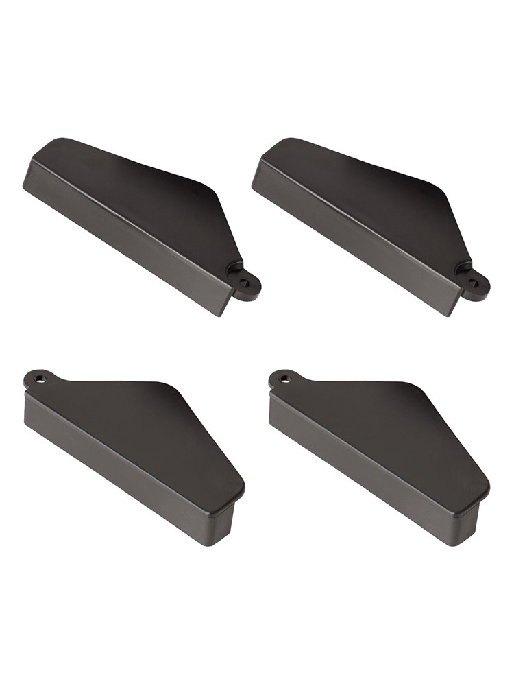 Hailo Set Scharnierstufenabdeckung (4 Stück), Farbe: schwarz 9924001