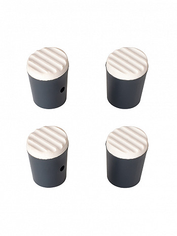 Hailo Fuß-Set (6 Stück) Rundfuß, Farbe: dunkelgrau