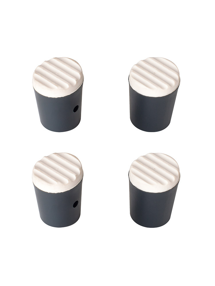 Hailo Fuß-Set (6 Stück) Rundfuß, Farbe: dunkelgrau