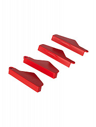 Hailo Set Scharnierstufenabdeckung (4 Stück), Farbe: rot Hailo Set Scharnierstufenabdeckung (4 Stück), Farbe: rot