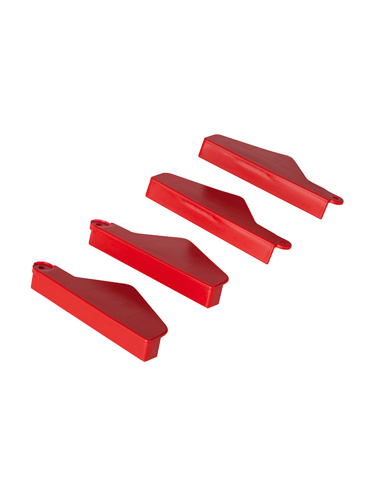 Hailo Set Scharnierstufenabdeckung (4 Stück), Farbe: rot
