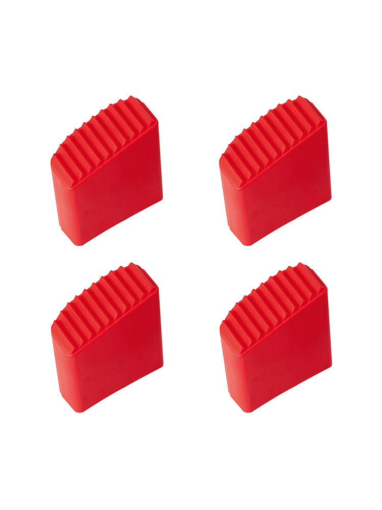 Hailo Fuß-Set (4 Stück), Farbe: rot