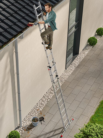 Hailo S80 ProfiStep duo - Alu-Schiebeleiter 2x12 Sprossen