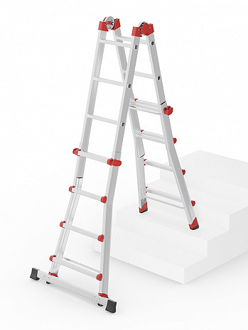 Hailo M80 - Alu-Multifunktionsleiter 4x4 Sprossen