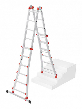 Hailo M80 - Alu-Multifunktionsleiter 4x6 Sprossen