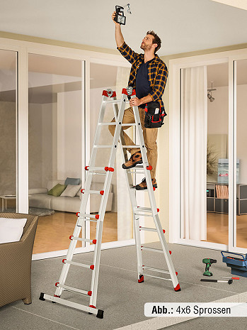 Hailo M80 - Alu-Multifunktionsleiter 4x5 Sprossen