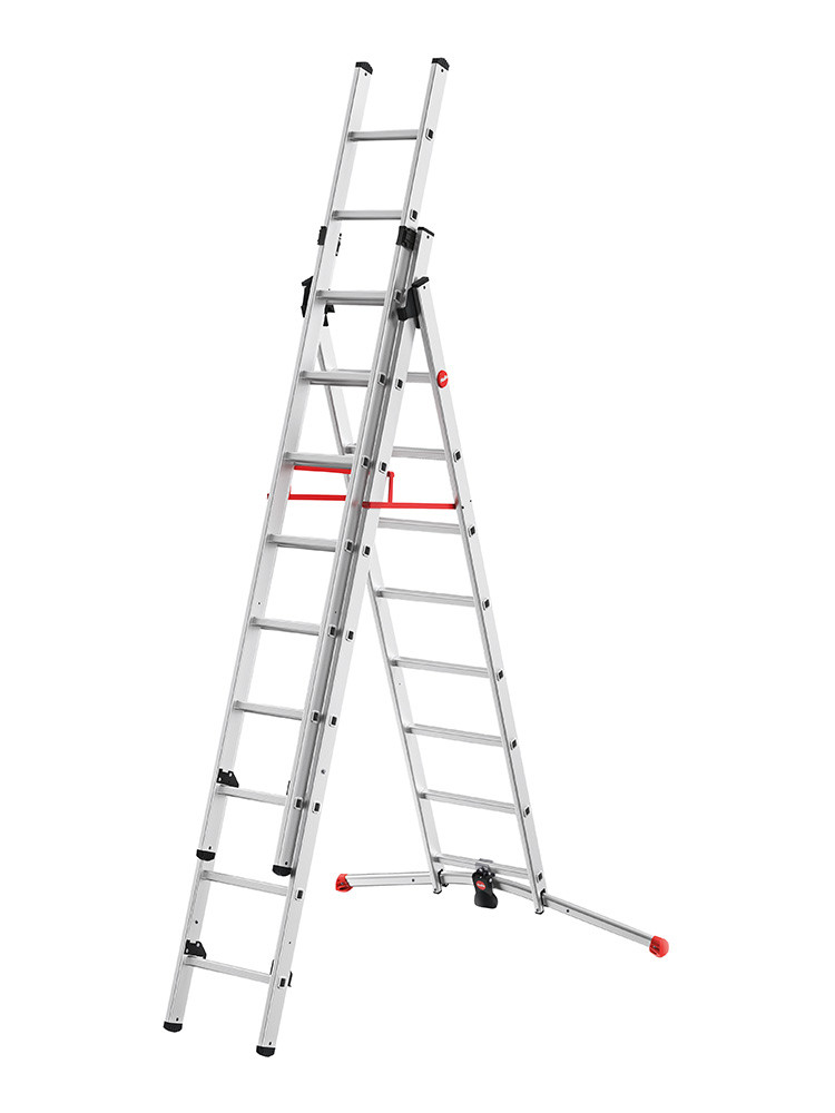 Hailo S100 ProfiLOT - Kombileiter 2x9 + 1x8 Sprossen (gefertigt nach neuer Norm)