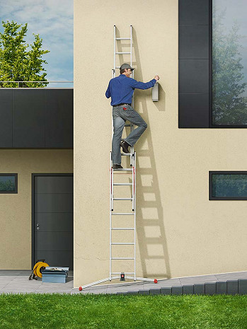 Hailo S100 ProfiLOT - Kombileiter 2x9 + 1x8 Sprossen