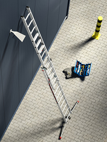 Hailo S110 Pro - Mehrzweckleiter 2x12 Sprossen mit 3 innovativen Dreh-Stufen / gemäß TRBS 2121-2