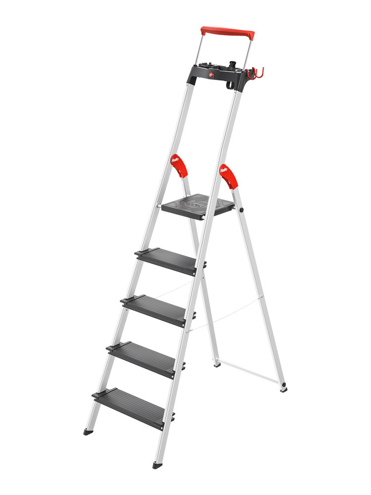Hailo L100 TopLine - Sicherheits-Stehleiter 5 XXL-Stufen