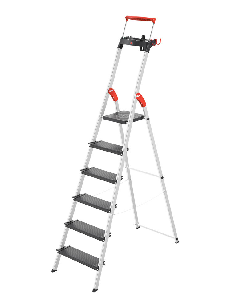 Hailo L100 TopLine - Sicherheits-Stehleiter 6 XXL-Stufen