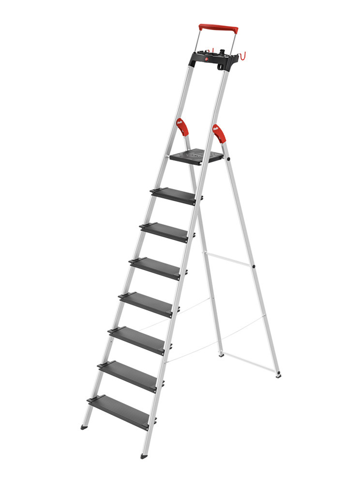 Hailo L100 TopLine - Sicherheits-Stehleiter 8 XXL-Stufen
