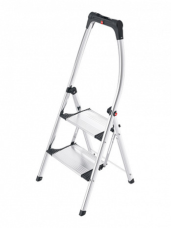 Hailo K100 TopLine - Alu-Komfort-Trittleiter 2 Stufen