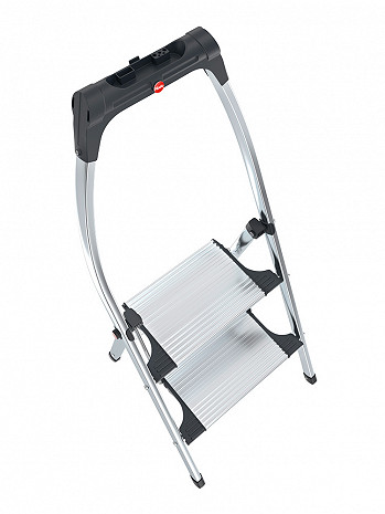 Hailo K100 TopLine - Alu-Komfort-Trittleiter 2 Stufen