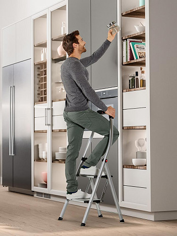 Hailo K100 TopLine - Alu-Komfort-Trittleiter 2 Stufen