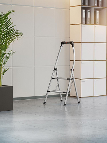 Hailo K100 TopLine - Alu-Komfort-Trittleiter 2 Stufen