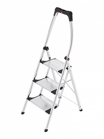 Hailo K100 TopLine - Alu-Komfort-Trittleiter 3 Stufen