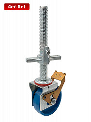 KRAUSE Fahrrollensatz Durchmesser 150 mm, höhenverstellbar (4 Stück) | gefertigt nach neuer Norm KRAUSE Fahrrollensatz Durchmesser 150 mm, höhenverstellbar (4 Stück) | gefertigt nach neuer Norm