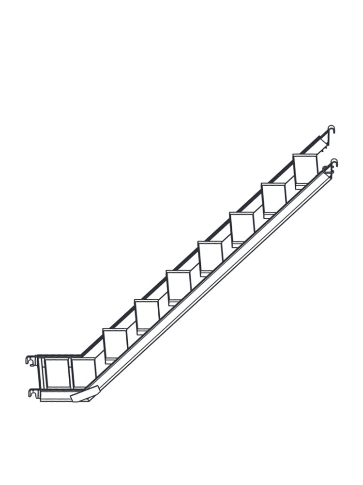 KRAUSE Alu-Treppe für Treppengerüst STABILO Serie 5500