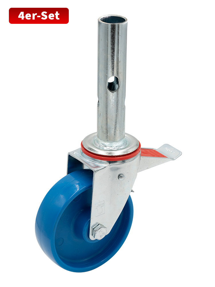 Fahrrollensatz Durchmesser 125 mm für ClimTec-Gerüste (4 Stück)