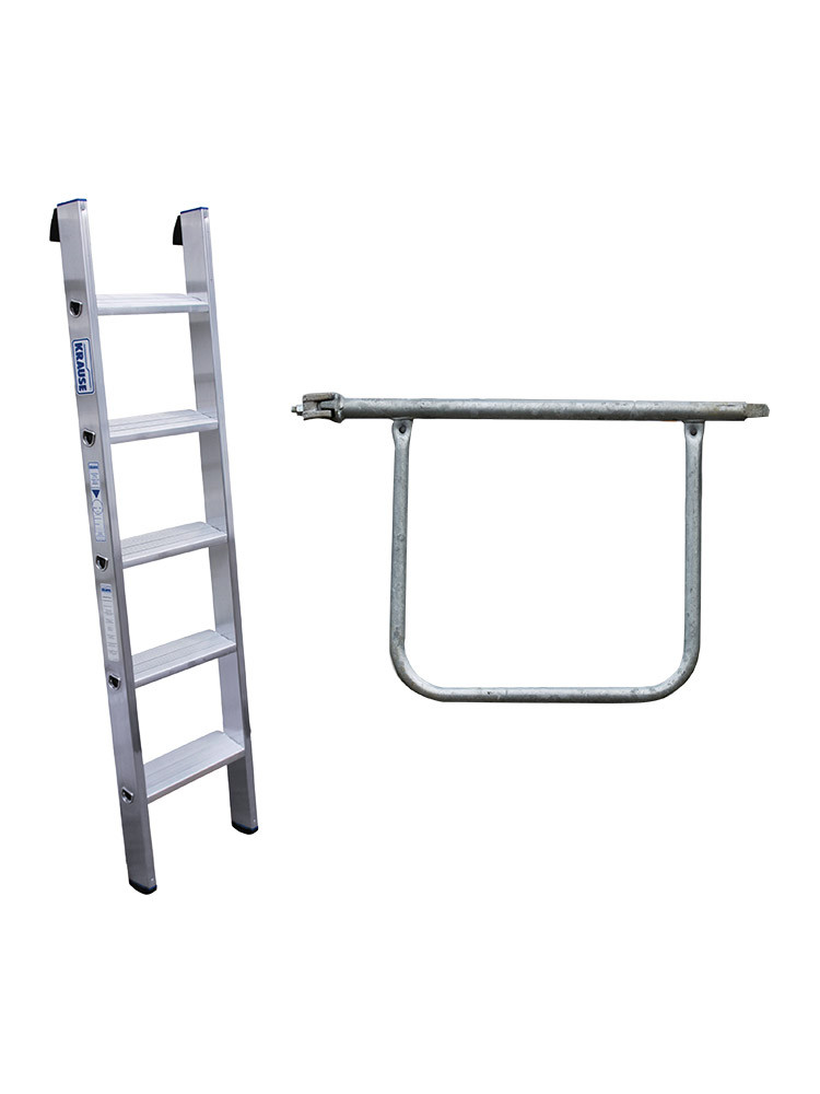 KRAUSE Geländer-Erweiterungs-Set | Passend für Eisfreigerüst mit Plattformlänge 6 m