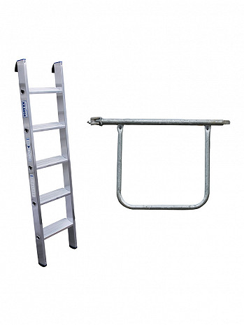 KRAUSE Geländer-Erweiterungs-Set | Passend für Eisfreigerüst mit Plattformlänge 9 m