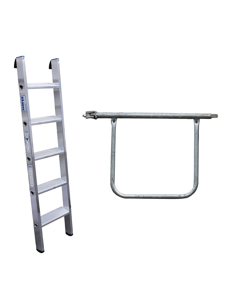 KRAUSE Geländer-Erweiterungs-Set | Passend für Eisfreigerüst mit Plattformlänge 9 m