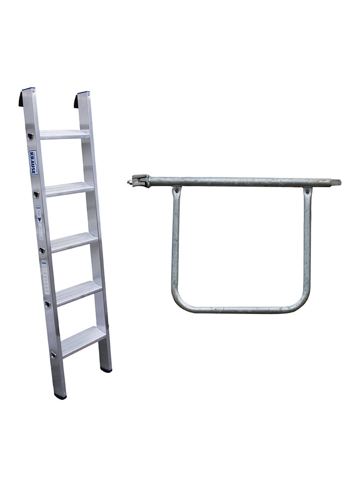 KRAUSE Geländer-Erweiterungs-Set | Passend für Eisfreigerüst mit Plattformlänge 12 m