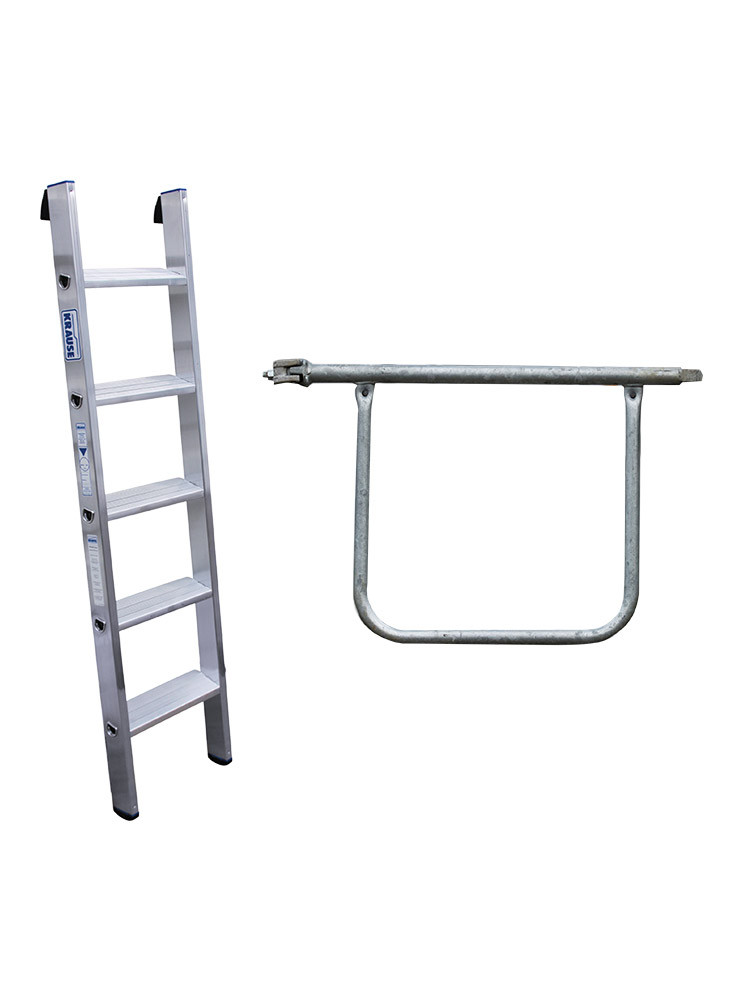 KRAUSE Geländer-Erweiterungs-Set | Passend für Eisfreigerüst mit Plattformlänge 15 m