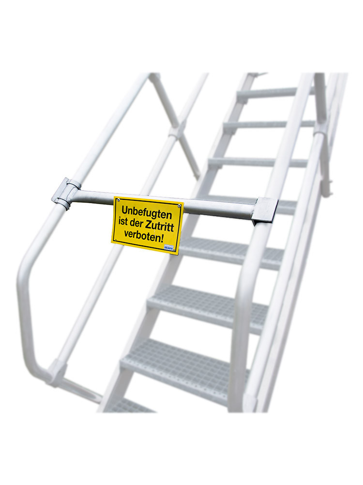 KRAUSE Schranken-Set mit Warntafel | Passend für Eisfreigerüst-System
