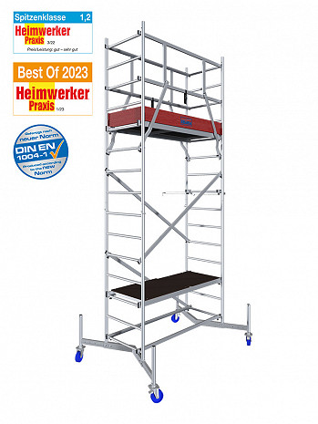 KRAUSE ClimTec Gerüst AH 5,00 m & Rollen 125 mm