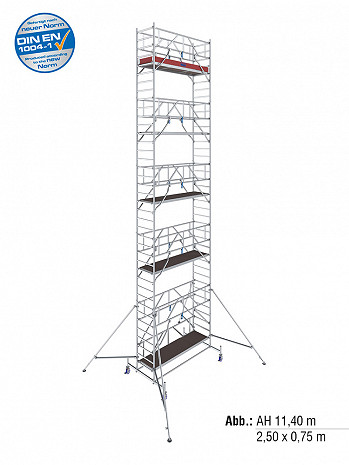 KRAUSE STABILO Serie 10 Alu-Fahrgerüst - Feldlänge 2,00 m - AH 11,40 m