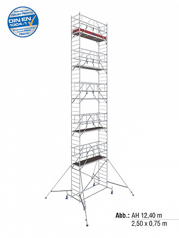KRAUSE STABILO Serie 10 Alu-Fahrgerüst - Feldlänge 2,00 m - AH 12,40 m