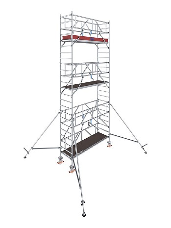 KRAUSE STABILO Serie 1000 Alu-Fahrgerüst - Feldlänge 2,50 m - AH 7,30 m