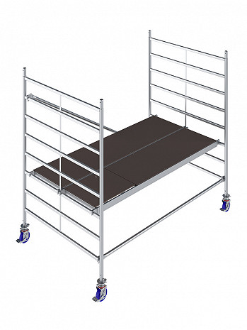 KRAUSE STABILO Serie 50 Breitaufbau Alu-Fahrgerüst - Feldlänge 2,50 m - AH 3,00 m