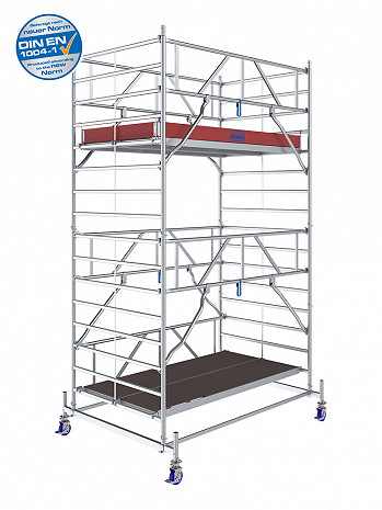 KRAUSE STABILO Serie 50 Breitaufbau Alu-Fahrgerüst - Feldlänge 2,50 m - AH 5,40 m