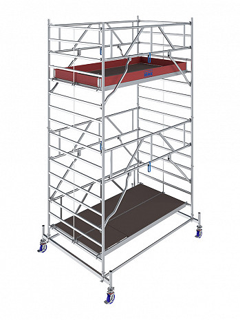 KRAUSE STABILO Serie 50 Breitaufbau Alu-Fahrgerüst - Feldlänge 2,50 m - AH 5,40 m