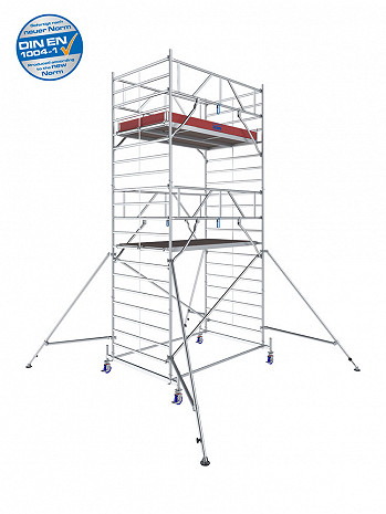 KRAUSE STABILO Serie 50 Breitaufbau Alu-Fahrgerüst - Feldlänge 2,50 m - AH 6,40 m