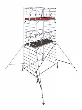 KRAUSE STABILO Serie 50 Breitaufbau Alu-Fahrgerüst - Feldlänge 2,50 m - AH 6,40 m