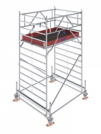 KRAUSE STABILO Serie 500 Breitaufbau Alu-Fahrgerüst - Feldlänge 2,00 m - AH 4,50 m