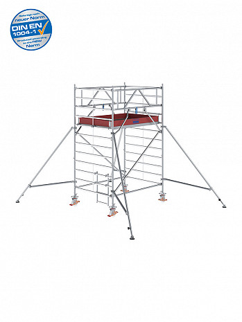 KRAUSE STABILO Serie 5000 Breitaufbau Alu-Fahrgerüst - Feldlänge 2,00 m - AH 4,30 m