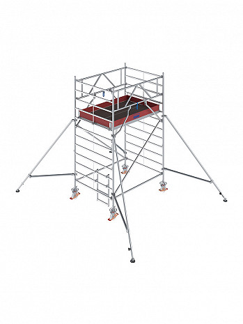 KRAUSE STABILO Serie 5000 Breitaufbau Alu-Fahrgerüst - Feldlänge 2,00 m - AH 4,30 m