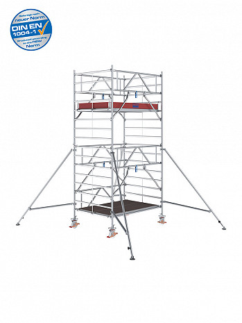KRAUSE STABILO Serie 5000 Breitaufbau Alu-Fahrgerüst - Feldlänge 2,00 m - AH 5,30 m