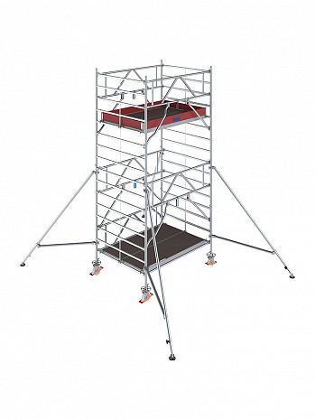 KRAUSE STABILO Serie 5000 Breitaufbau Alu-Fahrgerüst - Feldlänge 2,00 m - AH 5,30 m