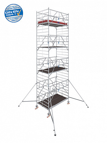 KRAUSE STABILO Serie 5000 Breitaufbau Alu-Fahrgerüst - Feldlänge 2,50 m - AH 9,30 m