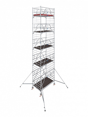 KRAUSE STABILO Serie 5000 Breitaufbau Alu-Fahrgerüst - Feldlänge 2,50 m - AH 11,30 m