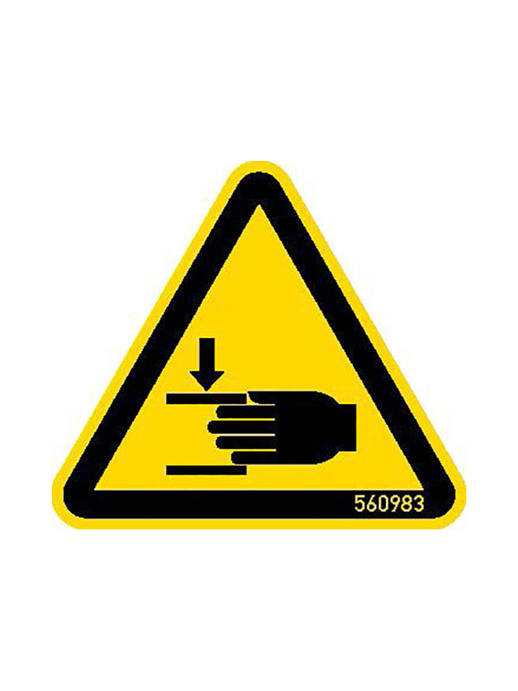 KRAUSE HWS Warnschild Handverletzung 50 mm